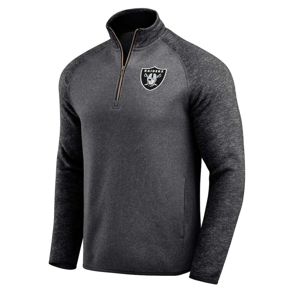 Las Vegas Raiders Darius Rucker Collection Tonal Quarter-Zip Jacket Black
