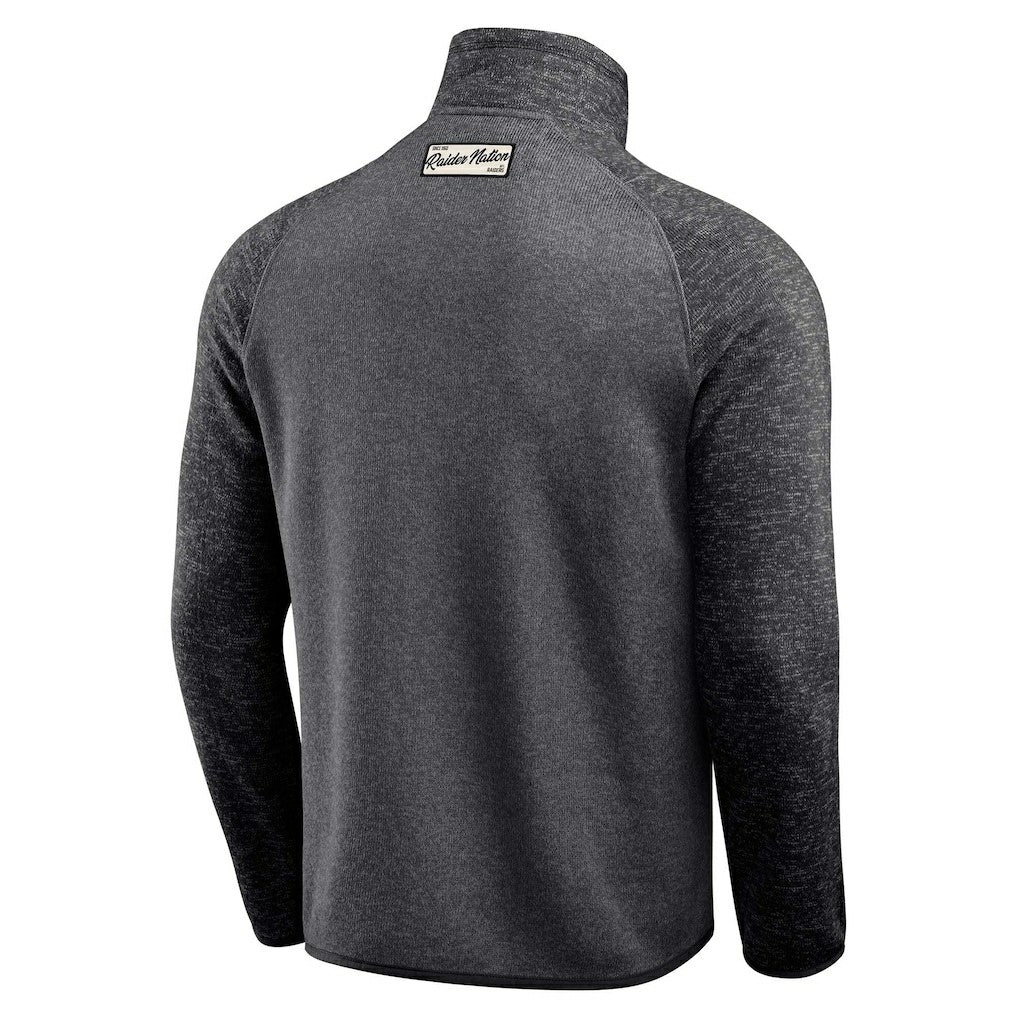 Las Vegas Raiders Darius Rucker Collection Tonal Quarter-Zip Jacket Black