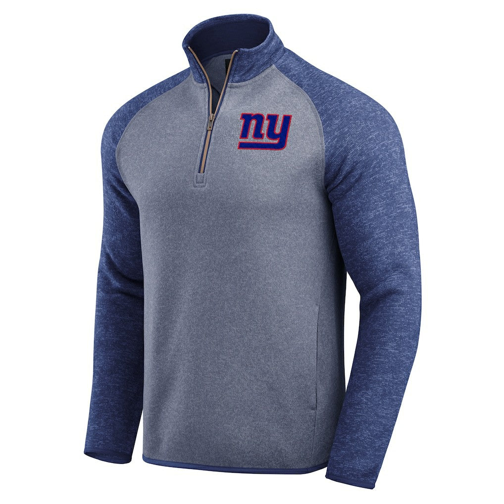 New York Giants Darius Rucker Collection Tonal Quarter-Zip Jacket Blue