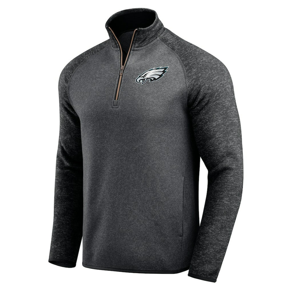 Philadelphia Eagles Darius Rucker Collection Tonal Quarter-Zip Jacket Black