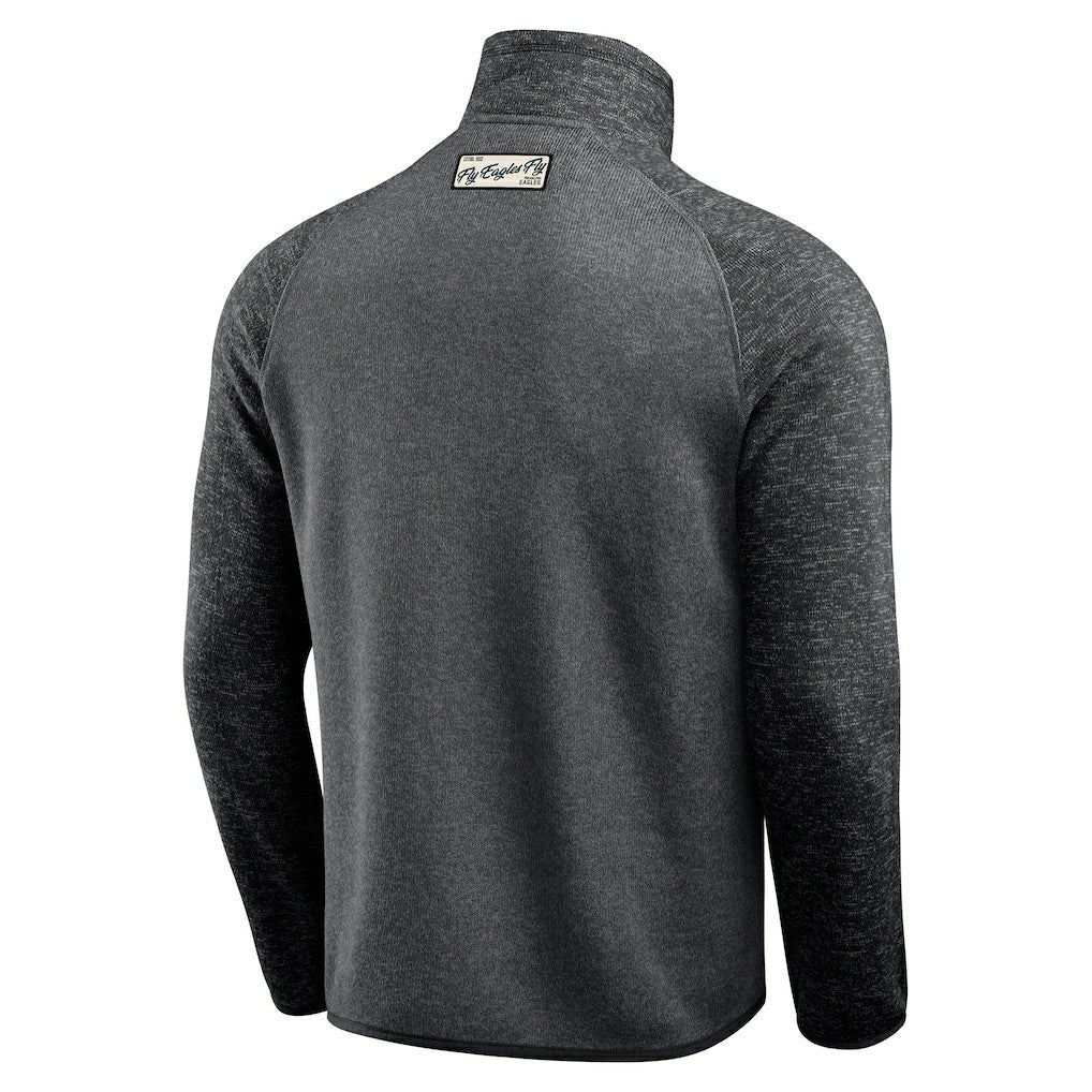 Philadelphia Eagles Darius Rucker Collection Tonal Quarter-Zip Jacket Black