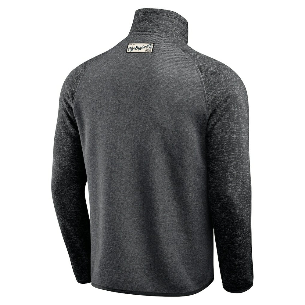 Philadelphia Eagles Darius Rucker Collection Tonal Quarter-Zip Jacket Black