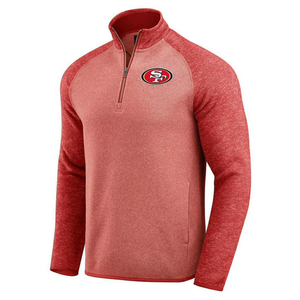 San Francisco 49ers Darius Rucker Collection Tonal Quarter-Zip Jacket Scarlet