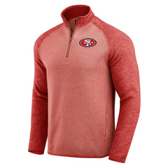 San Francisco 49ers Darius Rucker Collection Tonal Quarter-Zip Jacket Scarlet