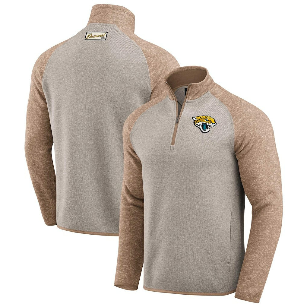 Jacksonville Jaguars Darius Rucker Collection Tonal Quarter-Zip Jacket Tan