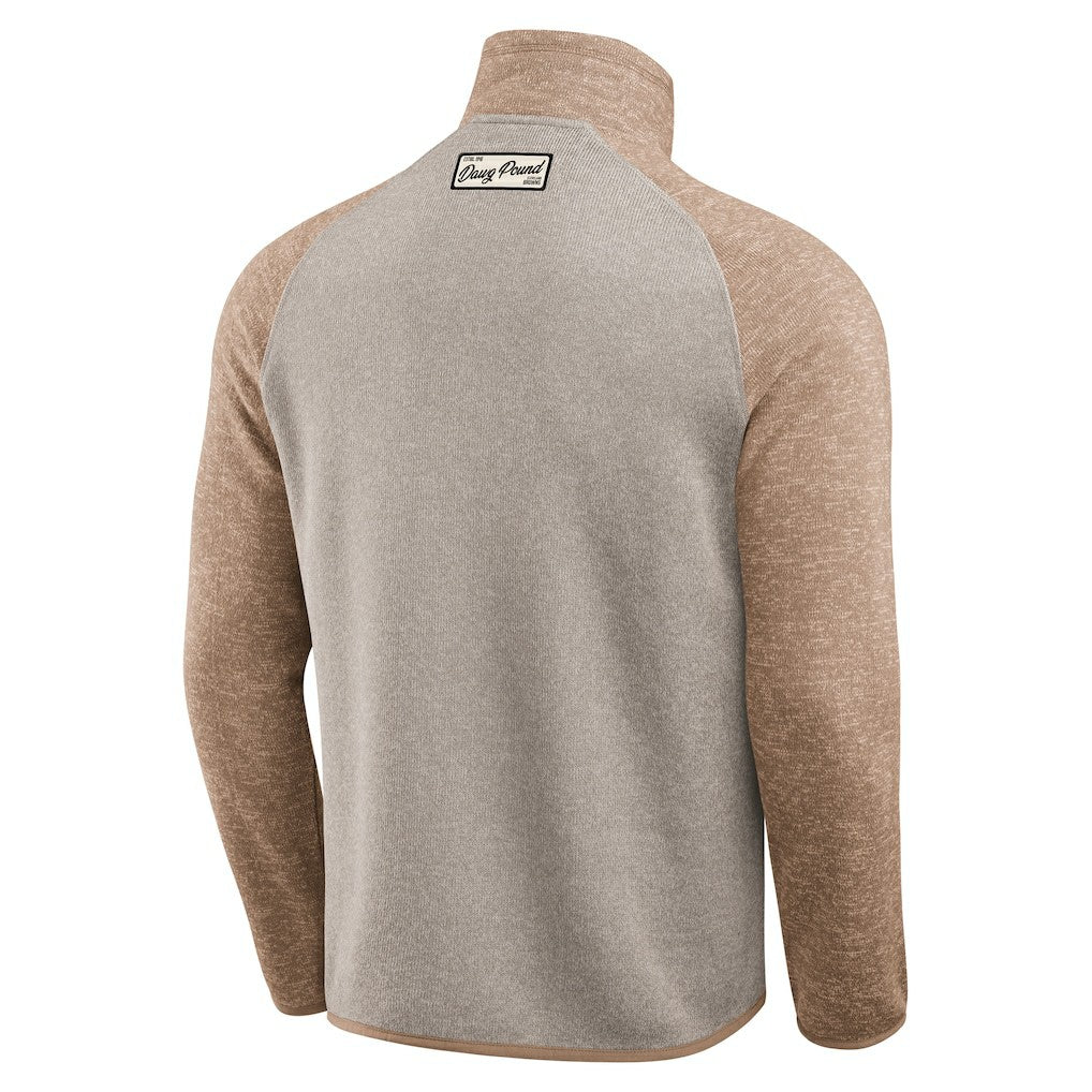Cleveland Browns Darius Rucker Collection Tonal Quarter-Zip Jacket Tan