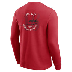 San Francisco 49ers Darius Rucker Collection Washed Waffle-Knit Long Sleeve T-Shirt Scarlet