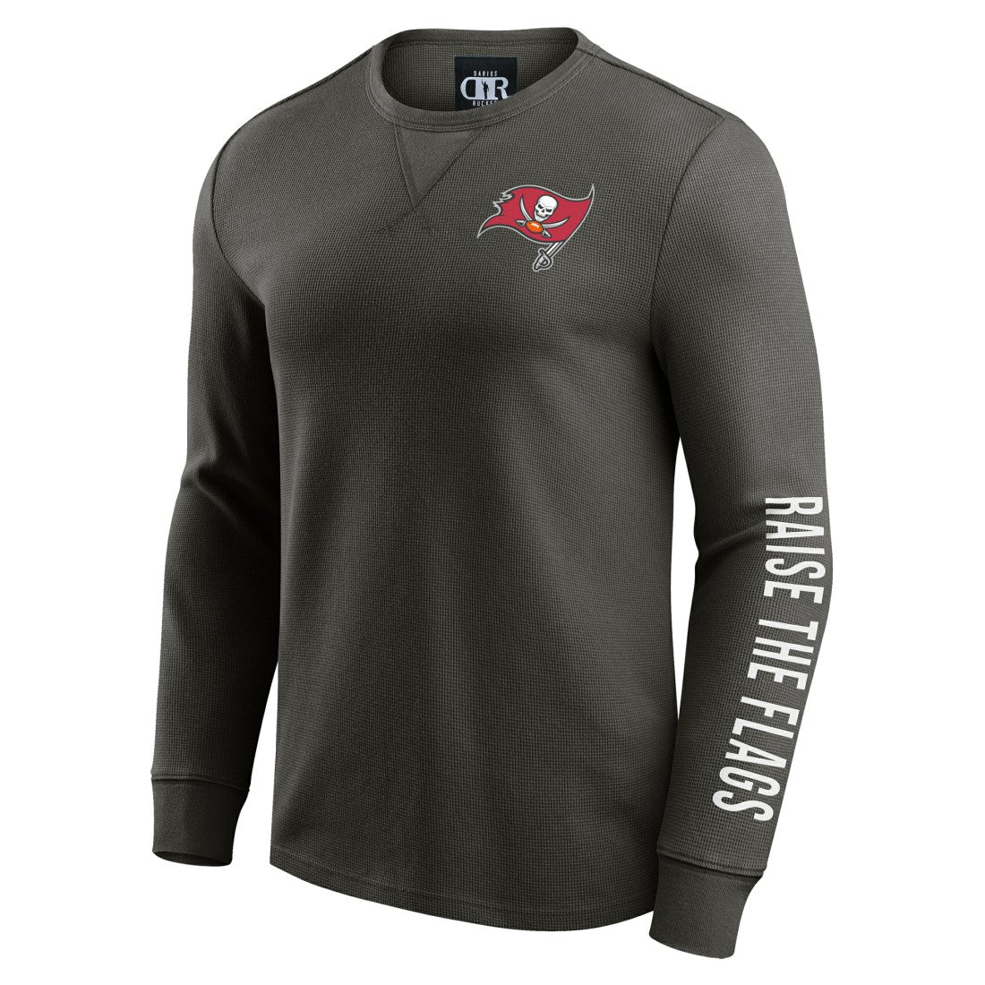 Tampa Bay Buccaneers Darius Rucker Collection Washed Waffle-Knit Long Sleeve T-Shirt Pewter