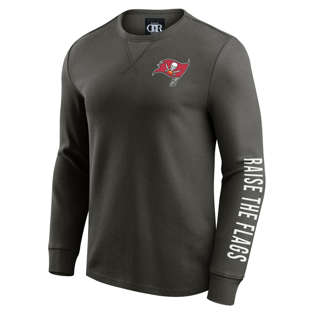 Tampa Bay Buccaneers Darius Rucker Collection Washed Waffle-Knit Long Sleeve T-Shirt Pewter