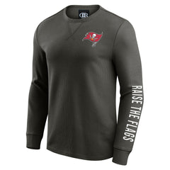 Tampa Bay Buccaneers Darius Rucker Collection Washed Waffle-Knit Long Sleeve T-Shirt Pewter