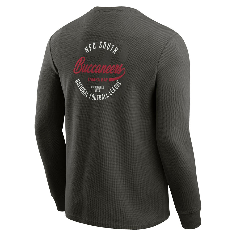 Tampa Bay Buccaneers Darius Rucker Collection Washed Waffle-Knit Long Sleeve T-Shirt Pewter