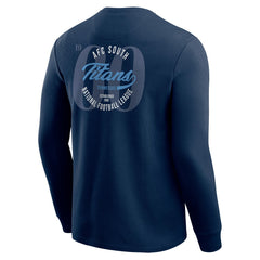 Tennessee Titans Darius Rucker Collection Washed Waffle-Knit Long Sleeve T-Shirt Navy