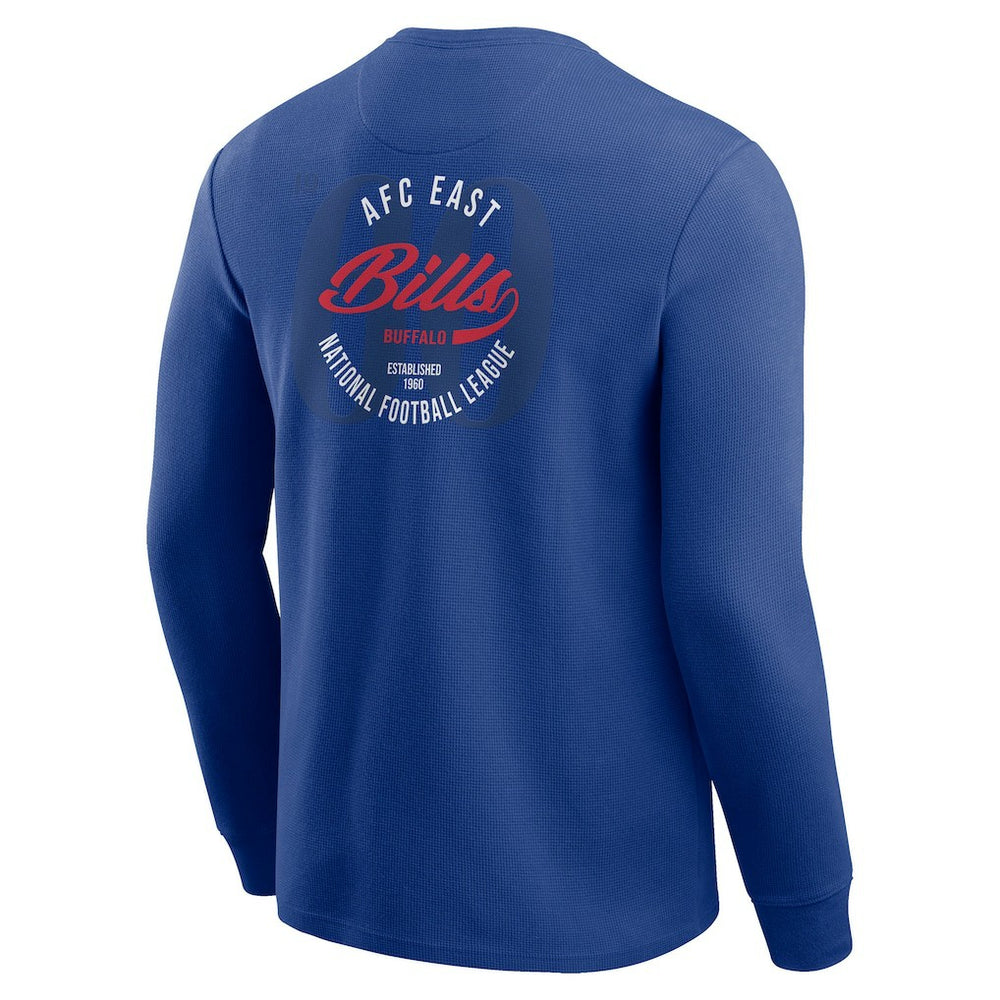 Buffalo Bills Darius Rucker Collection Washed Waffle-Knit Long Sleeve T-Shirt Royal