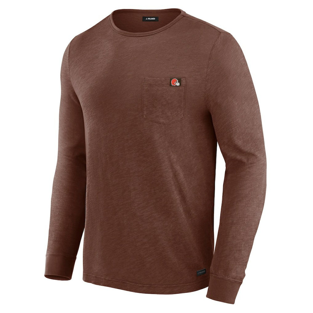 Cleveland Browns J. Palmer In-The-Pocket Long Sleeve T-Shirt Tan