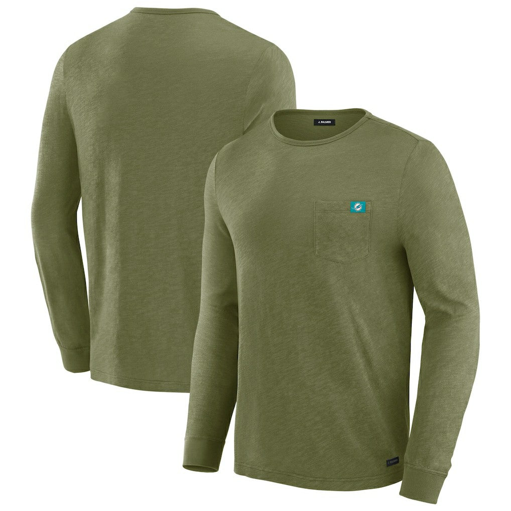 Miami Dolphins J. Palmer In-The-Pocket Long Sleeve T-Shirt Olive