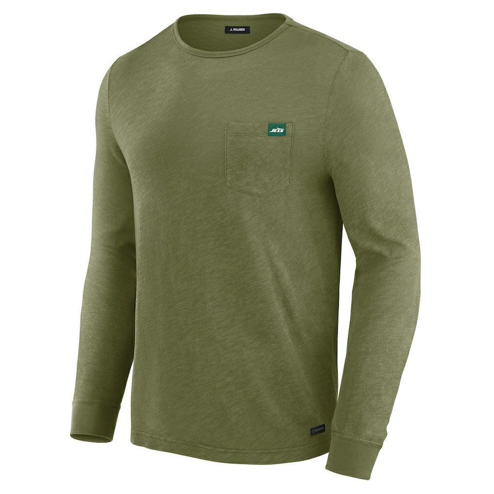New York Jets J. Palmer In-The-Pocket Long Sleeve T-Shirt Olive