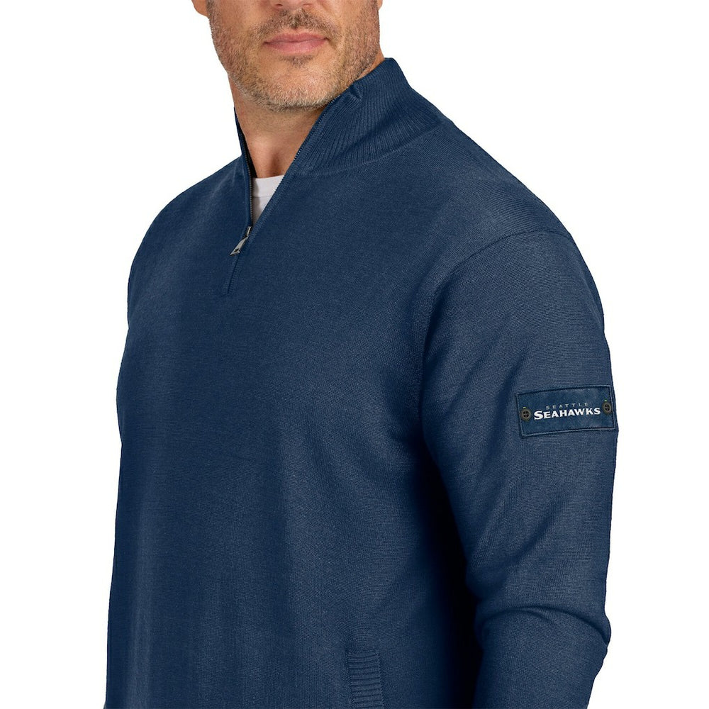 Seattle Seahawks J. Palmer Franchise Quarter-Zip Sweater Navy