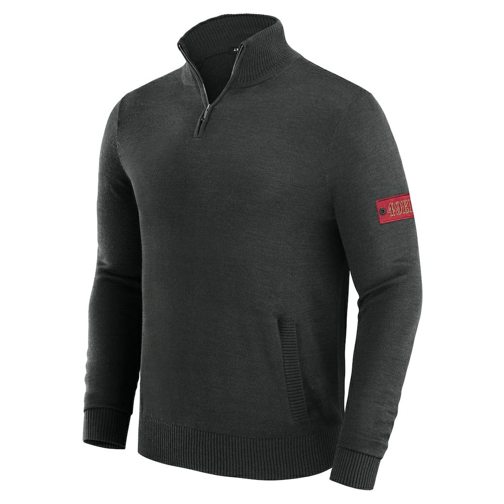 San Francisco 49ers J. Palmer Franchise Quarter-Zip Sweater Black
