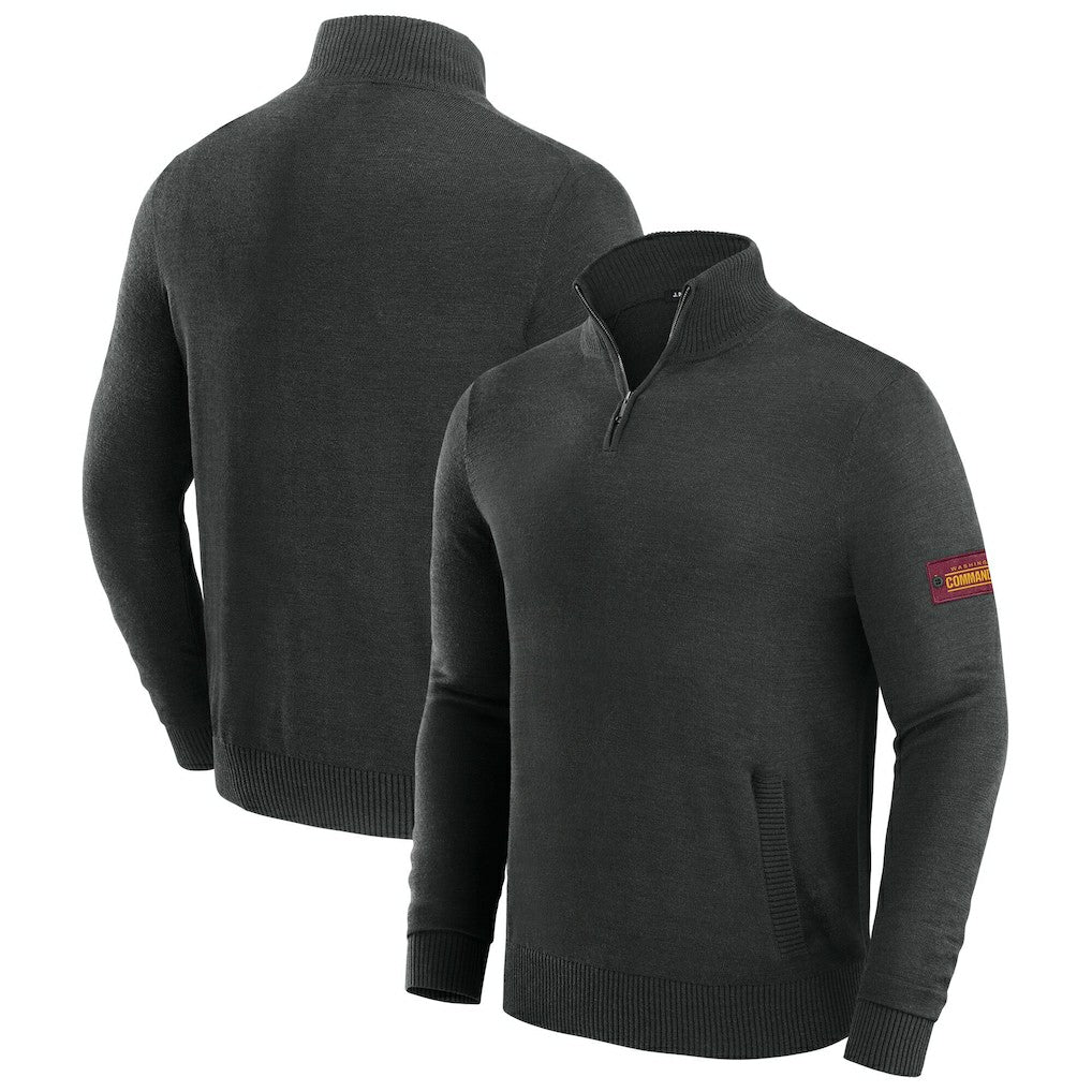 Washington Commanders J. Palmer Franchise Quarter-Zip Sweater Black