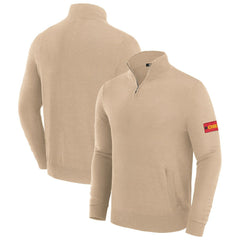 Kansas City Chiefs J. Palmer Franchise Quarter-Zip Sweater Tan