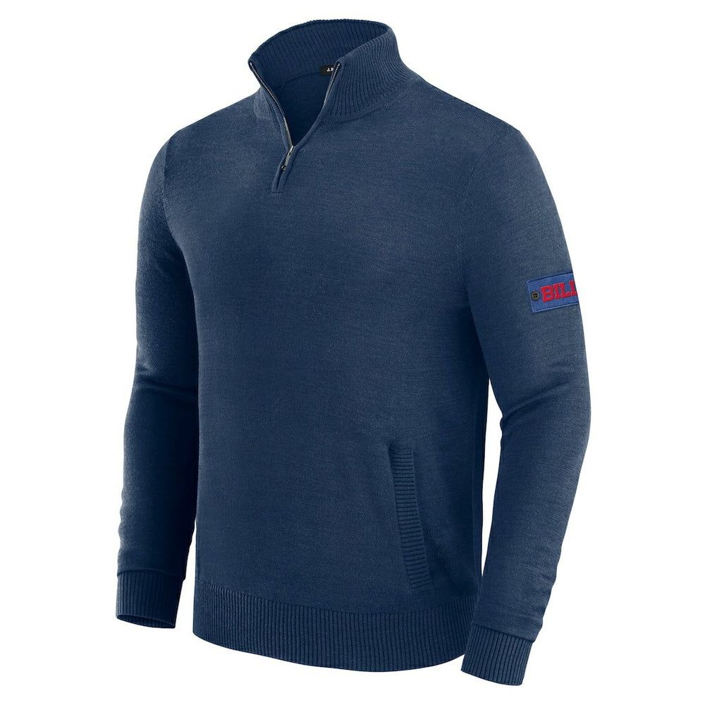 Buffalo Bills J. Palmer Franchise Quarter-Zip Sweater Navy