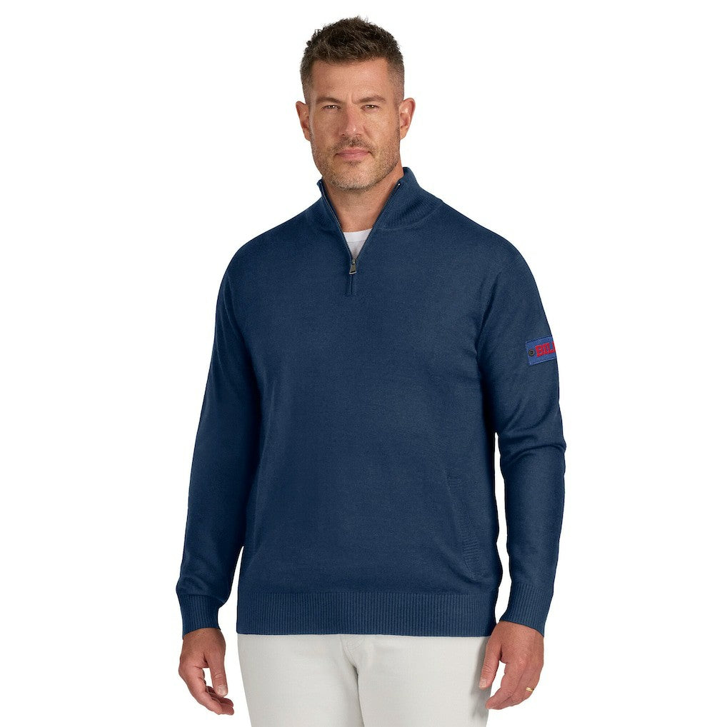 Buffalo Bills J. Palmer Franchise Quarter-Zip Sweater Navy
