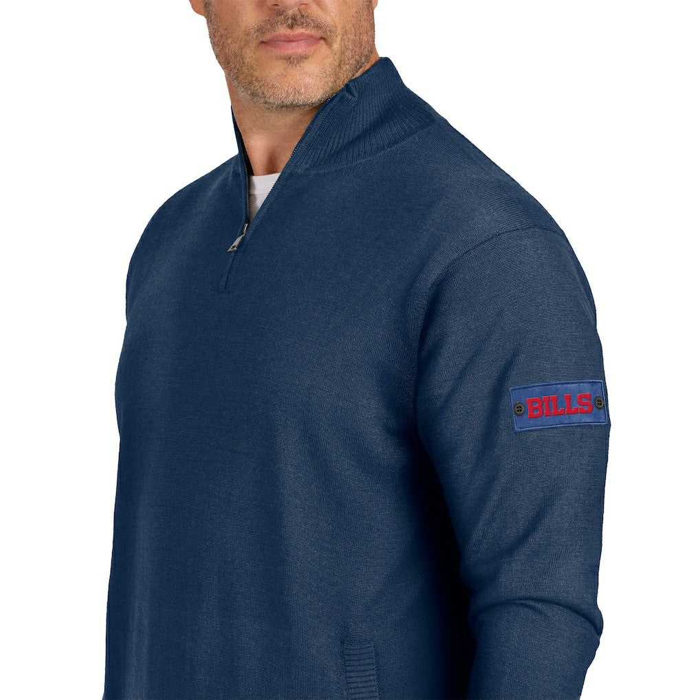 Buffalo Bills J. Palmer Franchise Quarter-Zip Sweater Navy