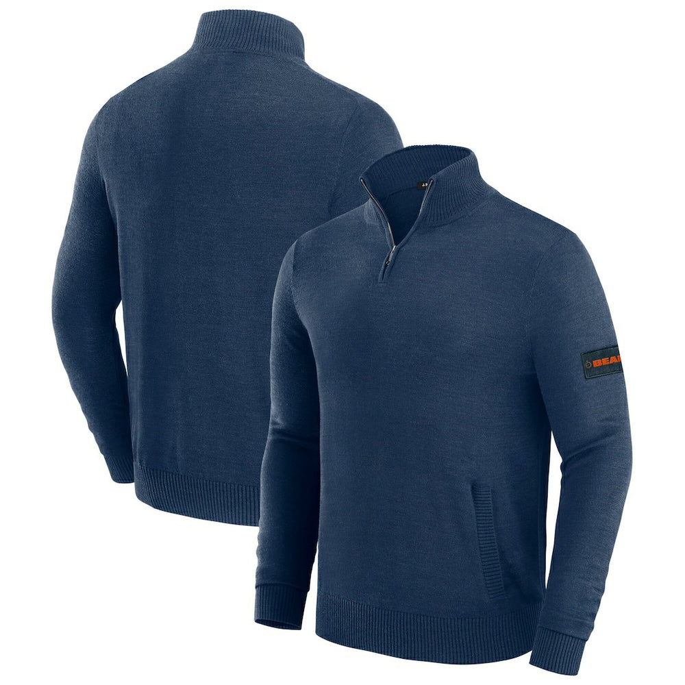 Chicago Bears J. Palmer Franchise Quarter-Zip Sweater Navy