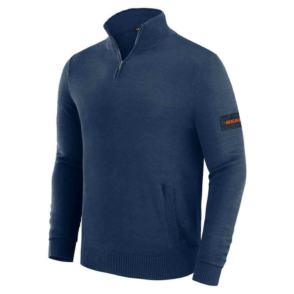 Chicago Bears J. Palmer Franchise Quarter-Zip Sweater Navy
