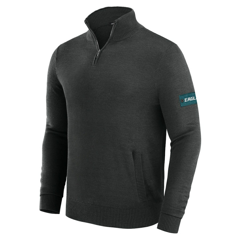 Philadelphia Eagles J. Palmer Franchise Quarter-Zip Sweater Black