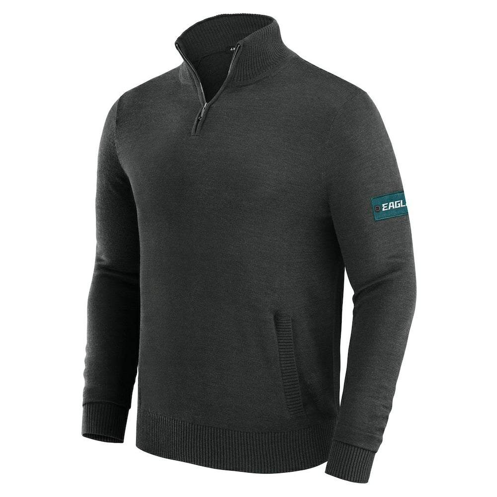 Philadelphia Eagles J. Palmer Franchise Quarter-Zip Sweater Black
