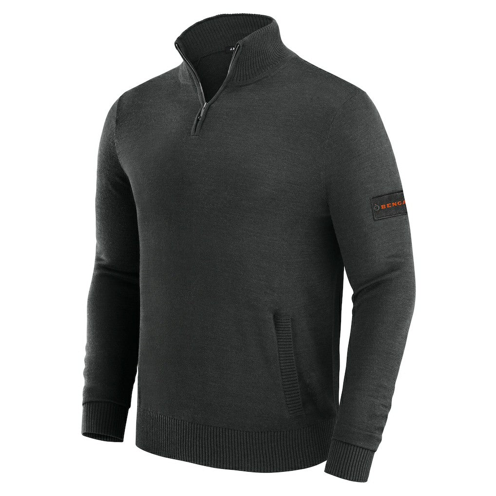 Cincinnati Bengals J. Palmer Franchise Quarter-Zip Sweater Black