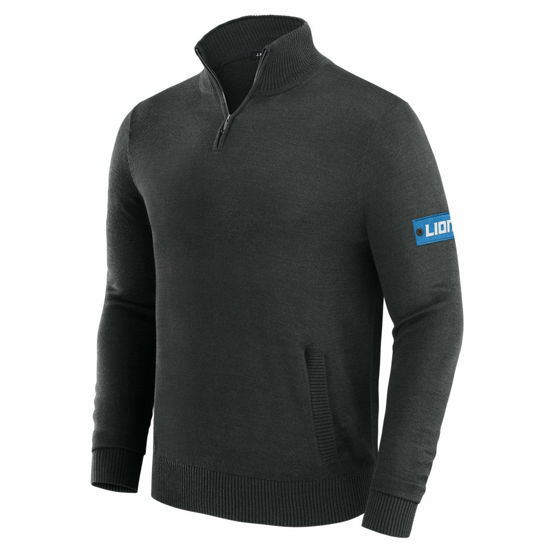 Detroit Lions J. Palmer Franchise Quarter-Zip Sweater Black