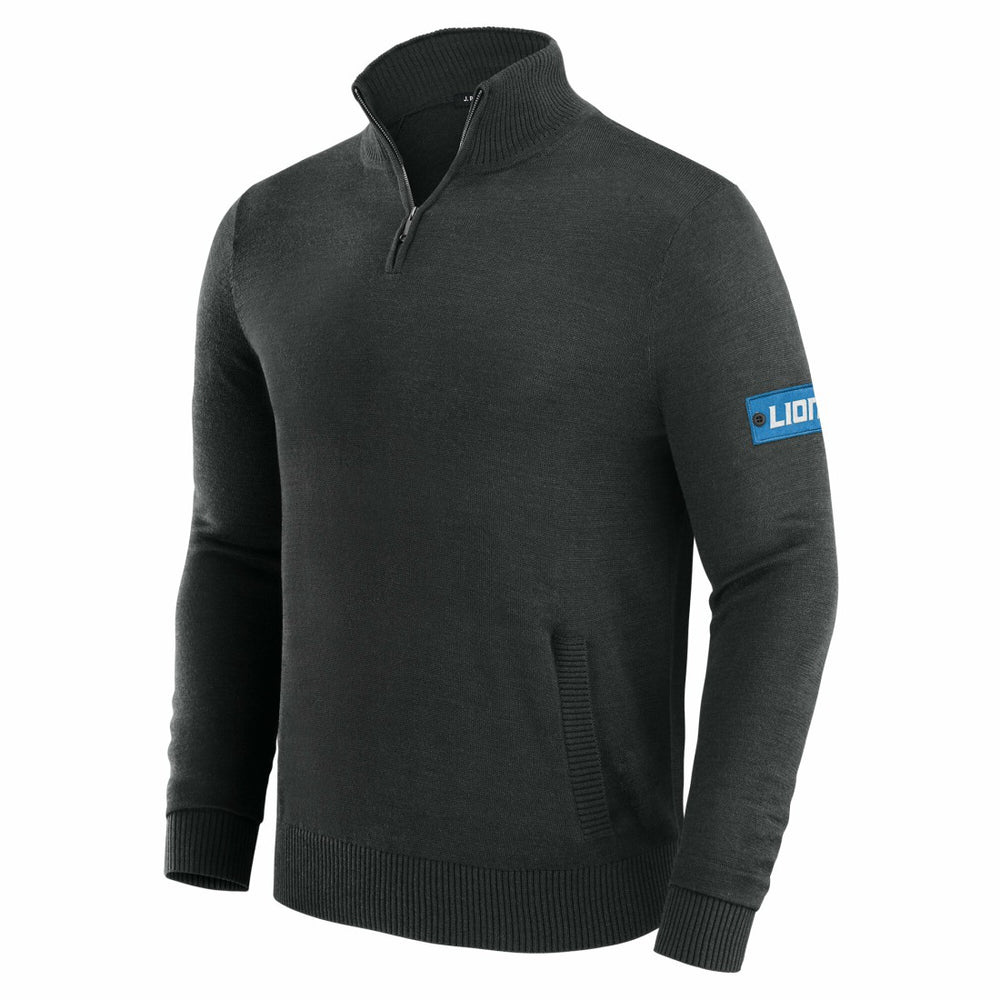 Detroit Lions J. Palmer Franchise Quarter-Zip Sweater Black