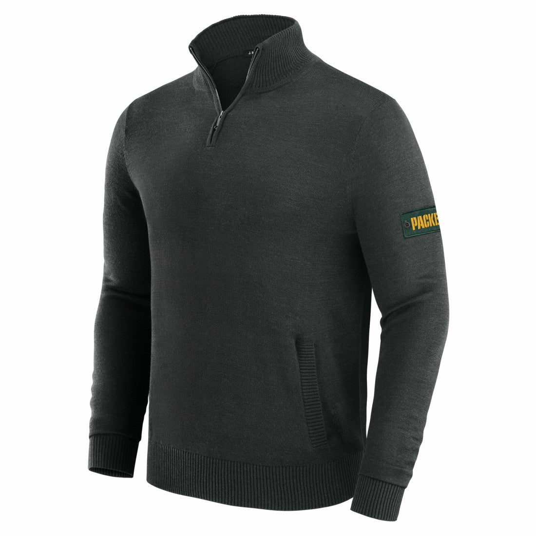 Green Bay Packers J. Palmer Franchise Quarter-Zip Sweater Black