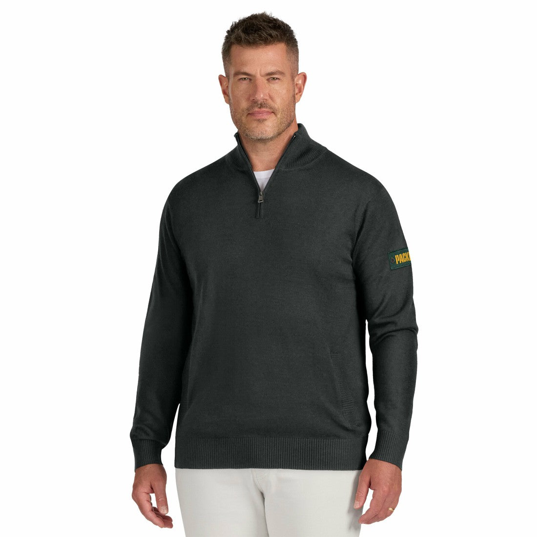 Green Bay Packers J. Palmer Franchise Quarter-Zip Sweater Black