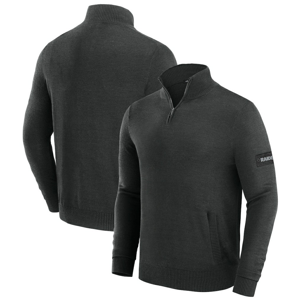 Las Vegas Raiders J. Palmer Franchise Quarter-Zip Sweater Black