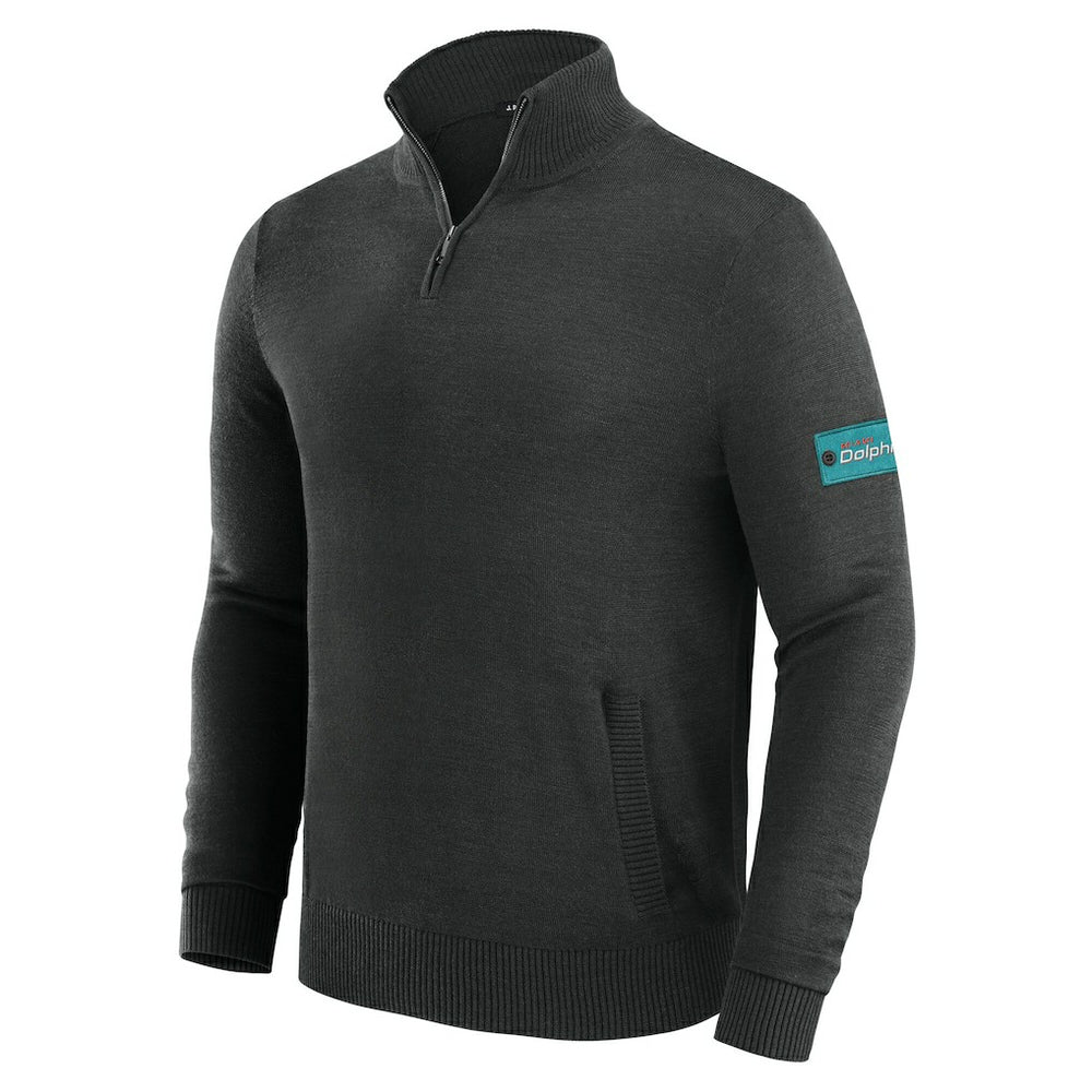 Miami Dolphins J. Palmer Franchise Quarter-Zip Sweater Black
