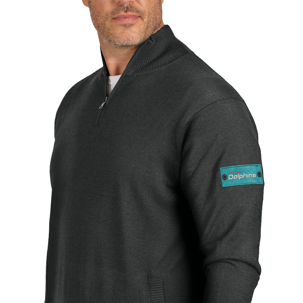 Miami Dolphins J. Palmer Franchise Quarter-Zip Sweater Black