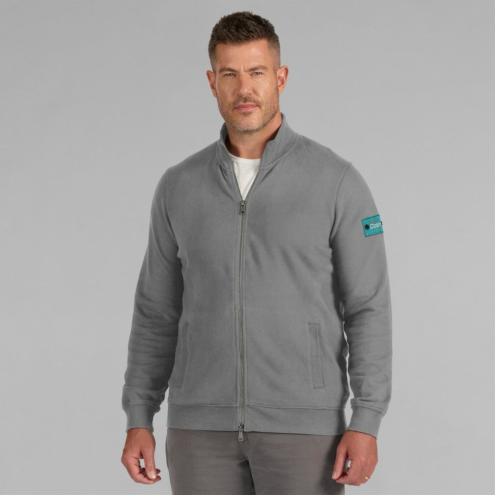 Miami Dolphins J. Palmer QB1 Full-Zip Sweatshirt Graphite