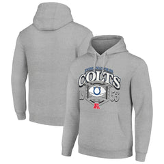 Indianapolis Colts Starter 80s Retro Pullover Hoodie Heather Gray