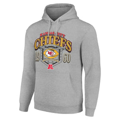 Kansas City Chiefs Starter 80s Retro Pullover Hoodie Heather Gray