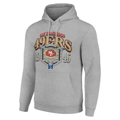 San Francisco 49ers Starter 80s Retro Pullover Hoodie Heather Gray