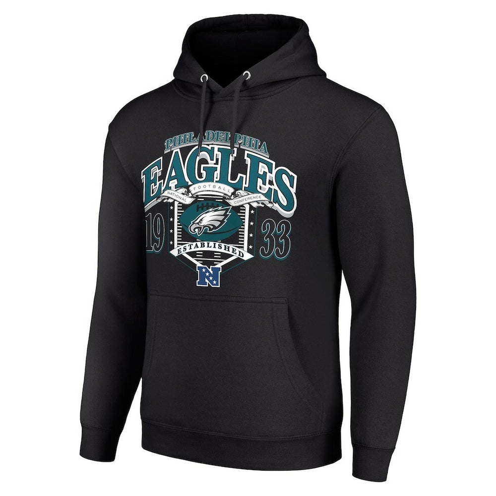 Philadelphia Eagles Starter 80s Retro Pullover Hoodie Black