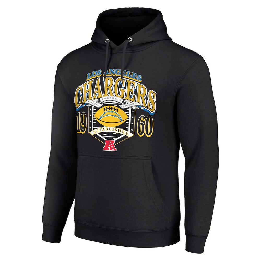 Los Angeles Chargers Starter 80s Retro Pullover Hoodie Black