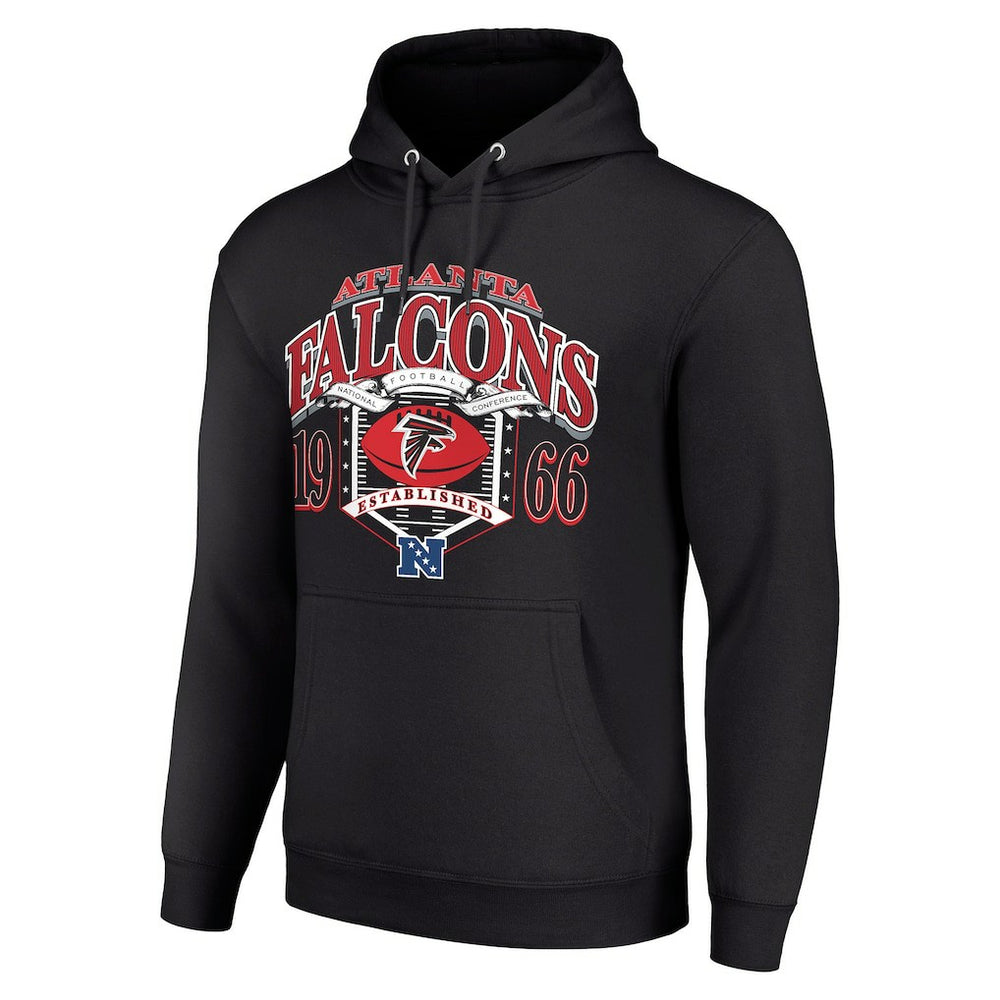 Atlanta Falcons Starter 80s Retro Pullover Hoodie Black