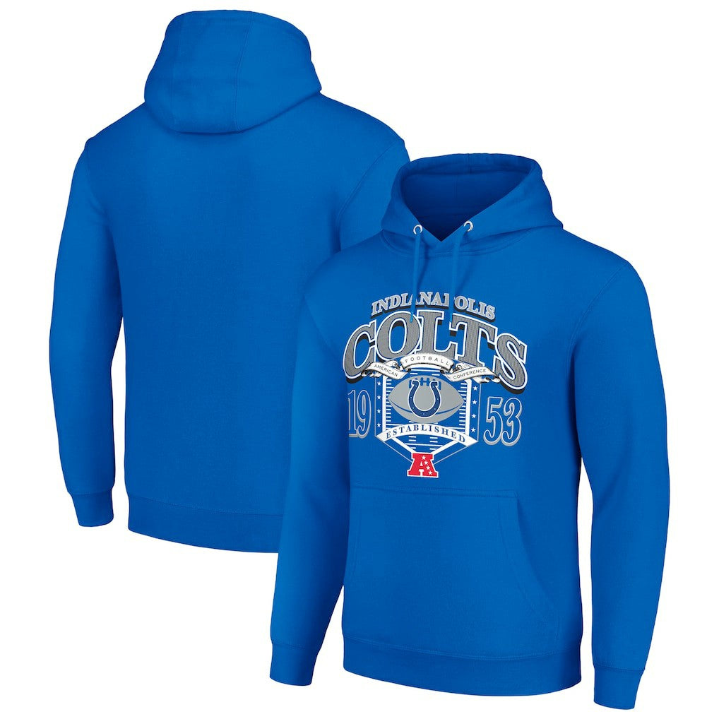 Indianapolis Colts Starter 80s Retro Pullover Hoodie Royal