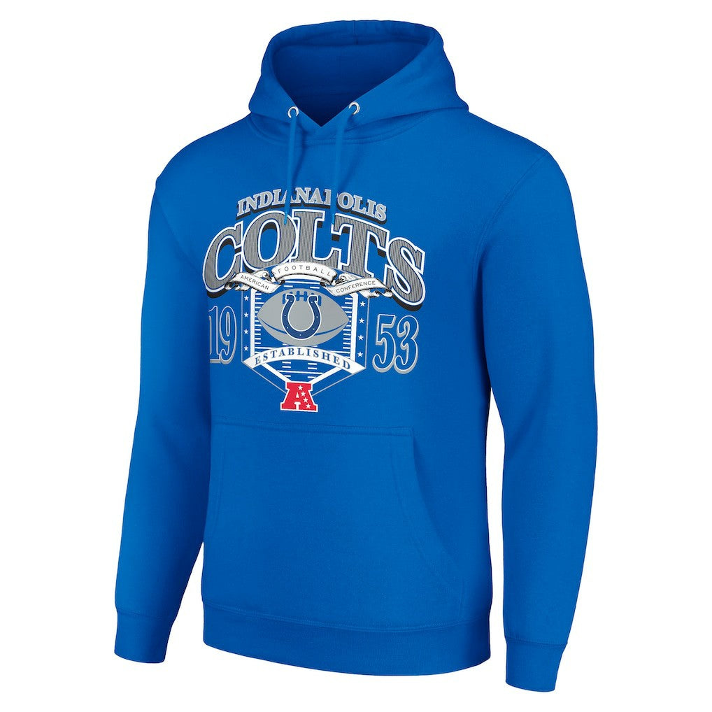 Indianapolis Colts Starter 80s Retro Pullover Hoodie Royal