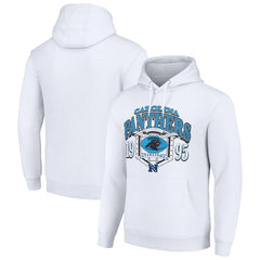 Carolina Panthers Starter 80s Retro Pullover Hoodie White