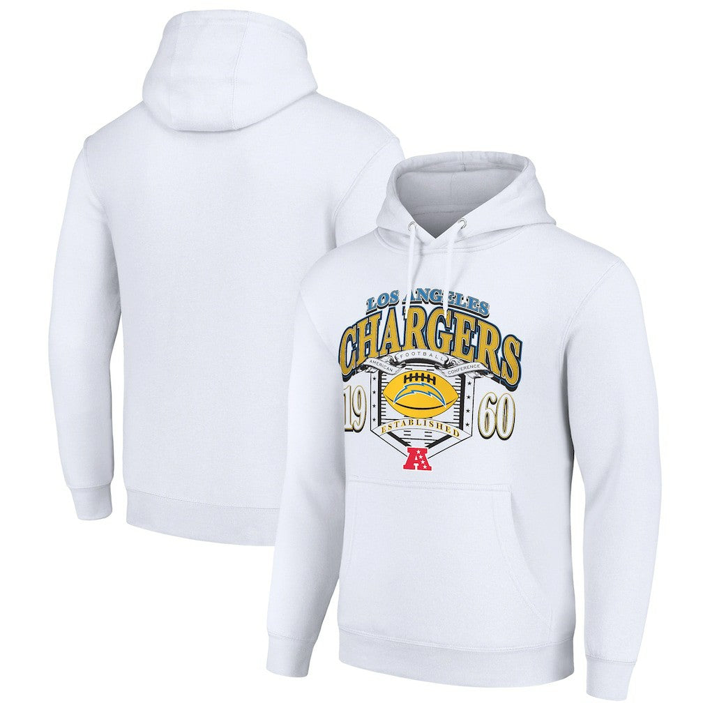 Los Angeles Chargers Starter 80s Retro Pullover Hoodie White